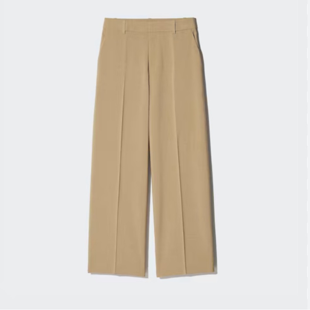 Uniqlo Miracle Air Tan Wide-Leg Pants